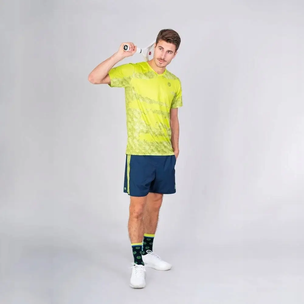 Bidi badu koszulka sportowa tenisowa męska Kovu - zielona/lime S - produkt Fundacji Fun and Drive Dzieciom