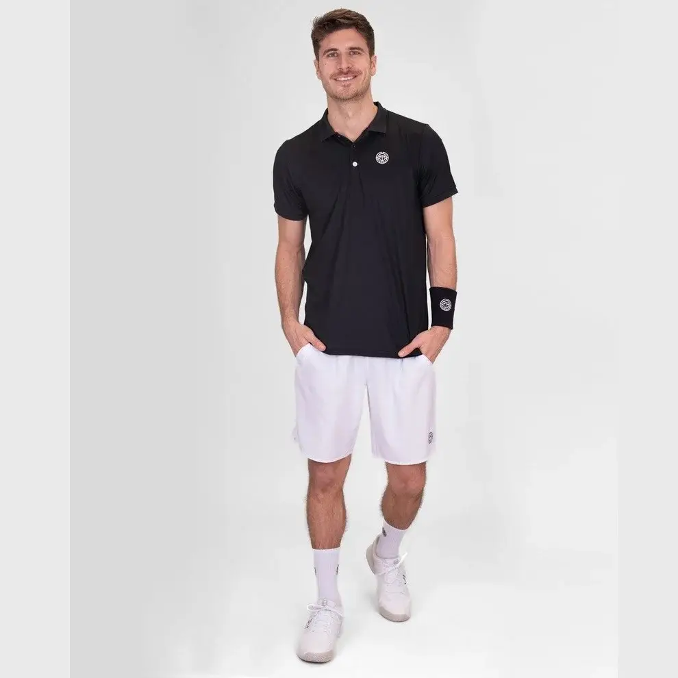 Bidi badu koszulka tenisowa sportowa męska Crew Polo - czarna S - zdjęcie 2