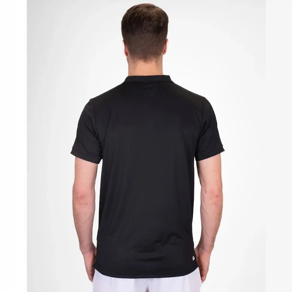 Bidi badu koszulka tenisowa sportowa męska Crew Polo - czarna S - zdjęcie 3