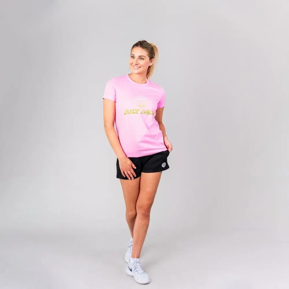 Bidi badu koszulka tenisowa sportowa damska - Lamia różowa L - produkt Fundacji Fun and Drive Dzieciom