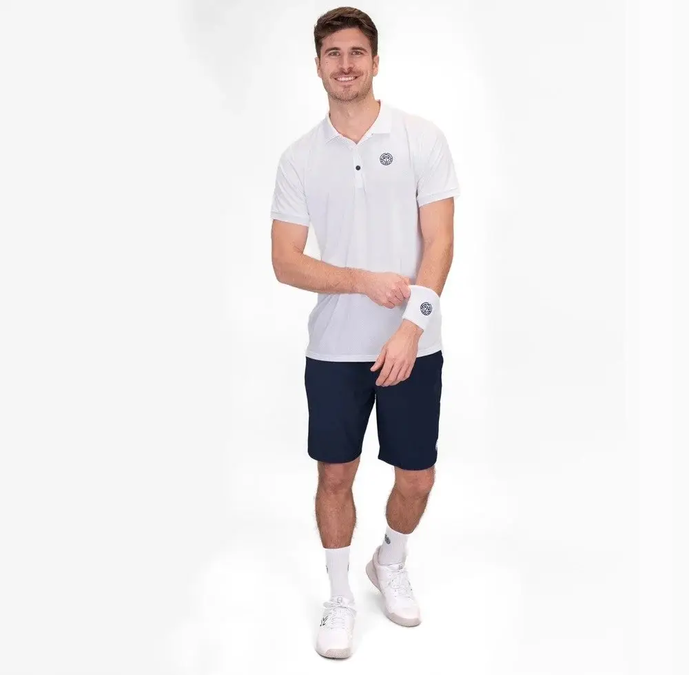 Bidi badu koszulka tenisowa sportowa męska Crew Polo - biała - zdjęcie 5