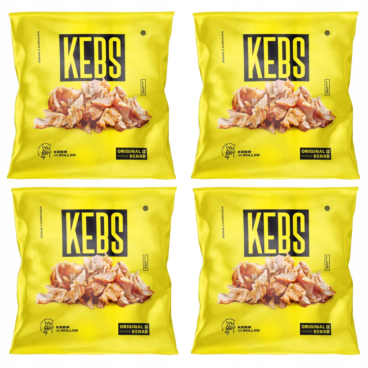 KEBAB Kebs On Rollin 155 g Mięso z uda kurczaka w 100 g produktu ! 4x650 g - produkt Fundacji Fun and Drive Dzieciom