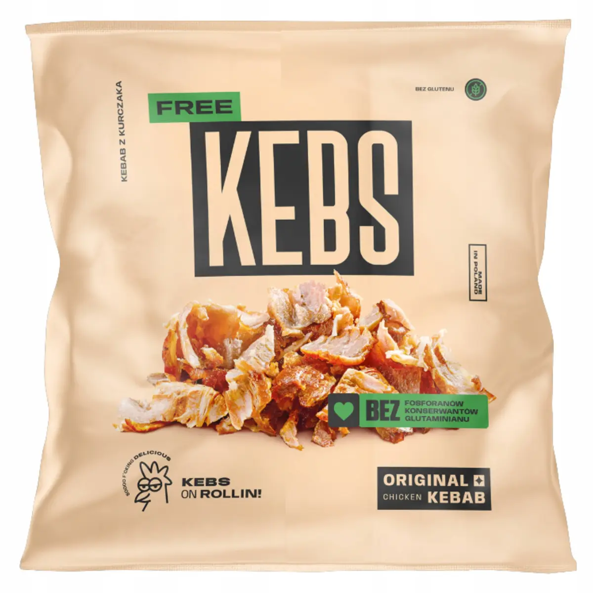 KEBAB PROSTY SKŁAD 155 g Mięso z uda kurczaka w 100 g produktu ! 4x650 g - zdjęcie 2