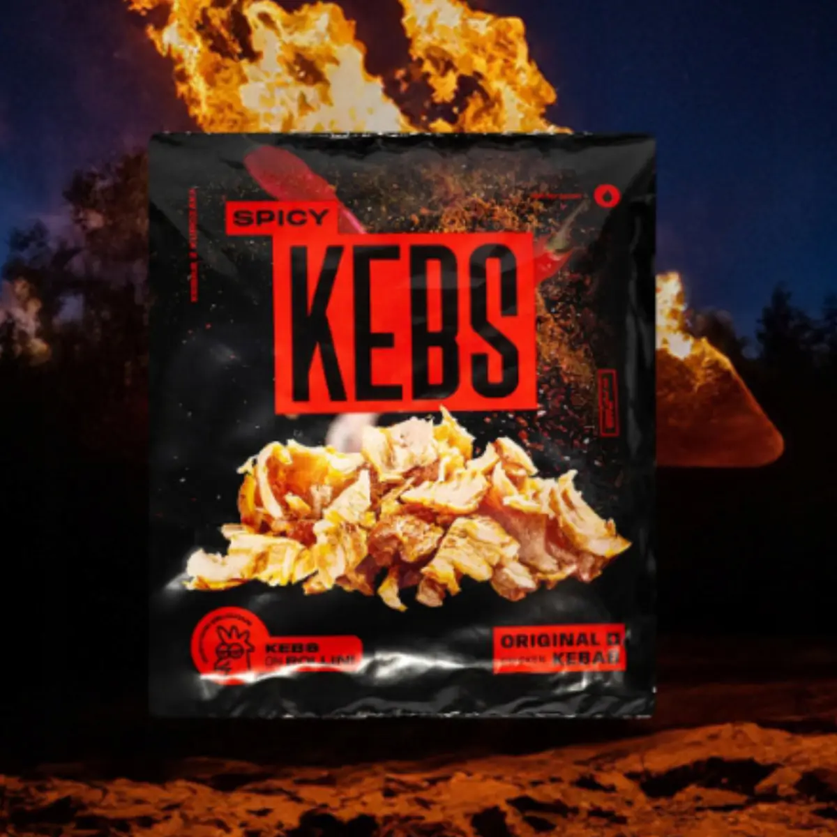 KEBAB SPICY - OSTRY 155 g Mięso z uda kurczaka w 100 g produktu ! 4x650 g - zdjęcie 2