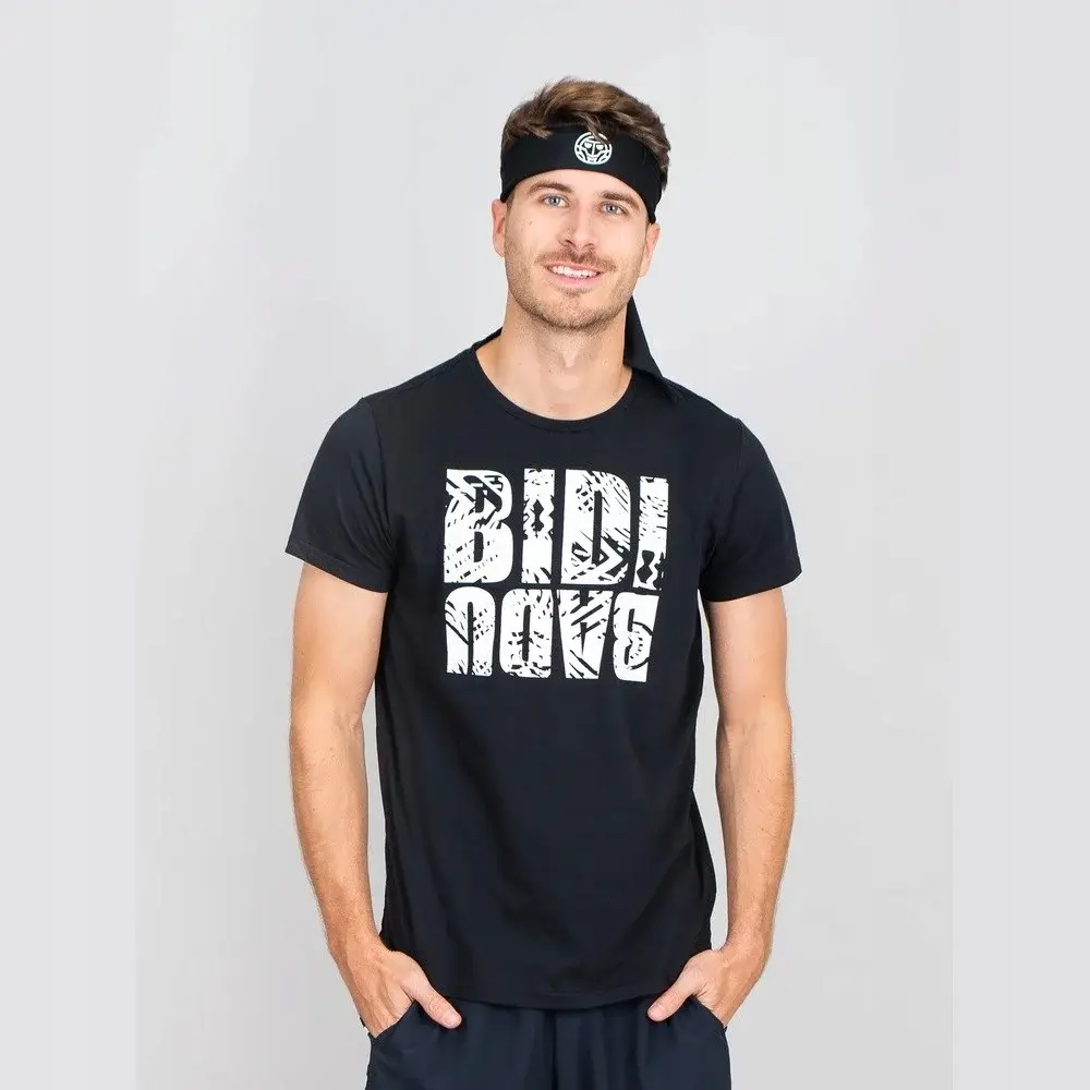 Bidi badu koszulka sportowa tenisowa męska Melbourne - czarna XXL - produkt Fundacji Fun and Drive Dzieciom