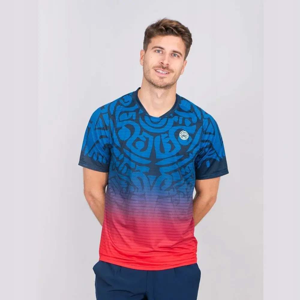 Bidi badu koszulka sportowa tenisowa męska Colortwist - granatowa XXL - produkt Fundacji Fun and Drive Dzieciom