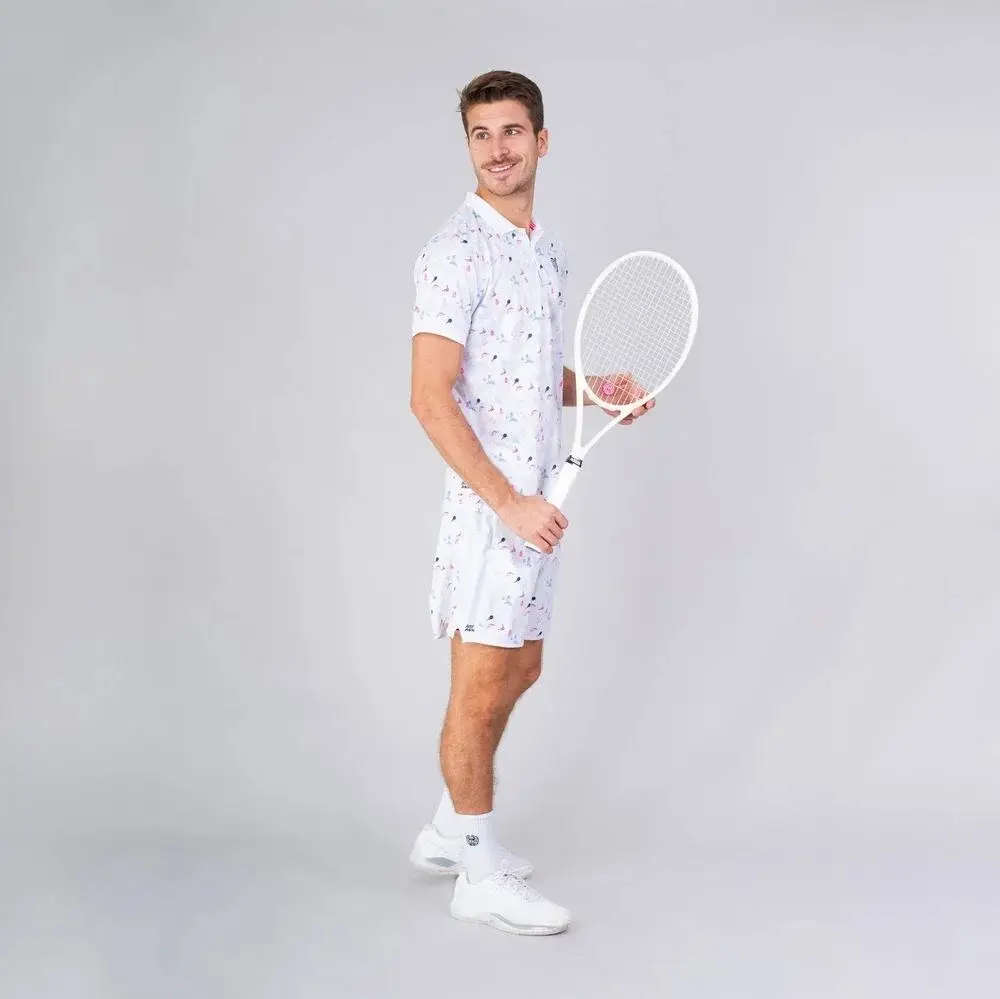 Bidi badu koszulka sportowa tenisowa męska Idir - biała XXL - zdjęcie 4