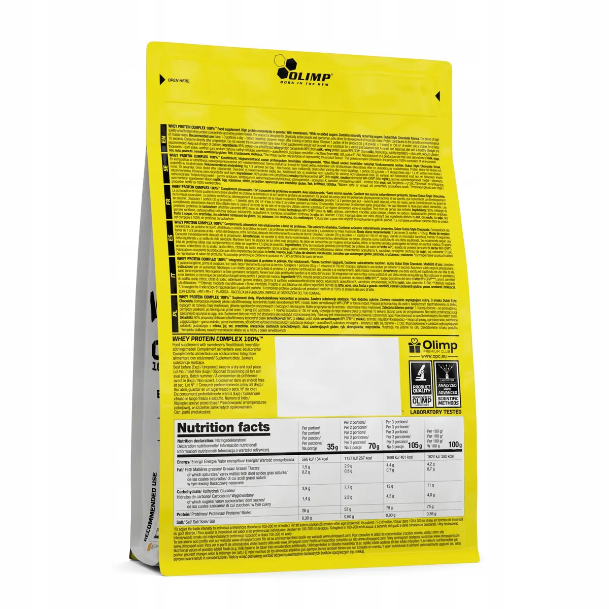 BIAŁKO WHEY wpc Olimp 100 % protein complex 700 g - smak dubajska czekolada - zdjęcie 3