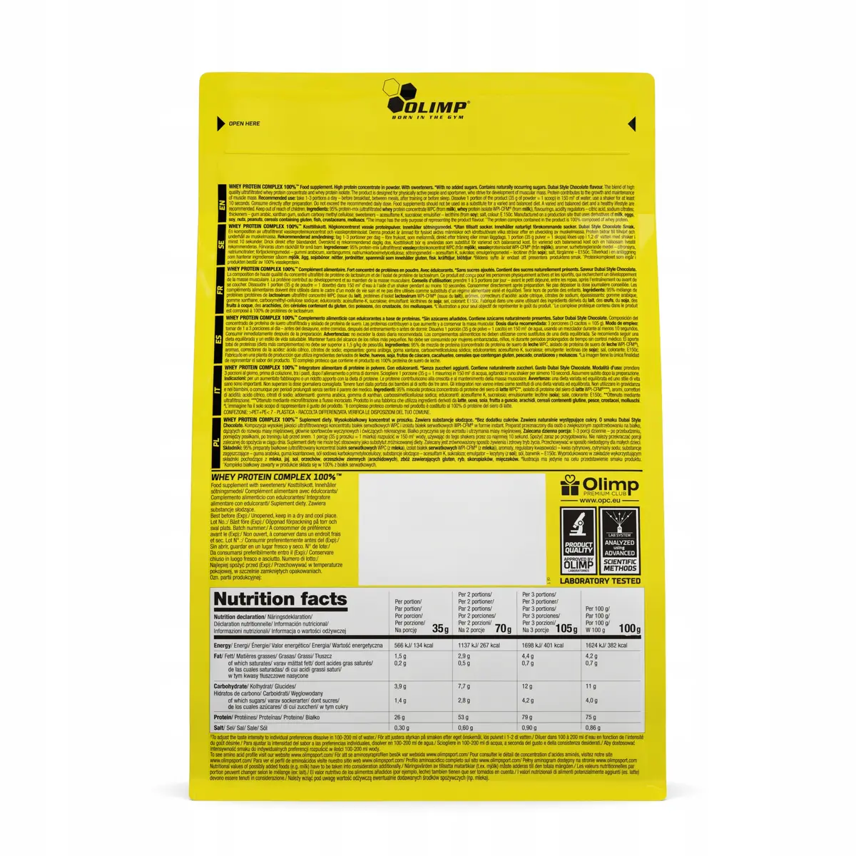 BIAŁKO WHEY wpc Olimp 100 % protein complex 700 g - smak dubajska czekolada - zdjęcie 4