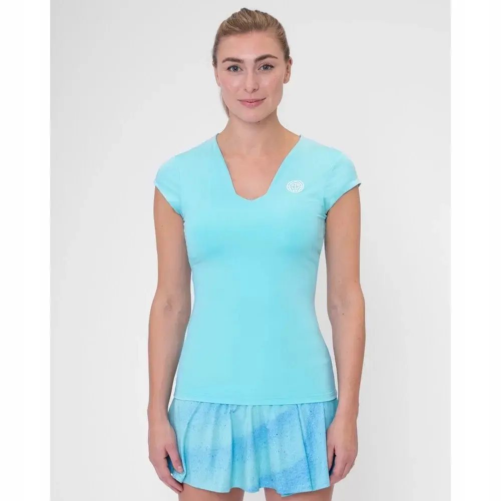 Bidi Badu koszulka sportowa tenisowa Bella 2.0 Beach Spirit - aqua XS - produkt Fundacji Fun and Drive Dzieciom