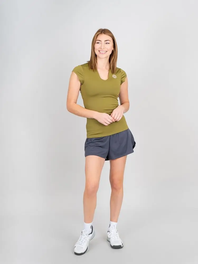 Bidi Badu Pure Wild koszulka sportowa tenisowa damska Bella 2.0 - olive L - zdjęcie 4