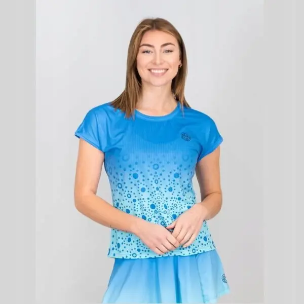 Bidi Badu koszulka sportowa tenisowa damska Colortwist aqua/blue L - produkt Fundacji Fun and Drive Dzieciom