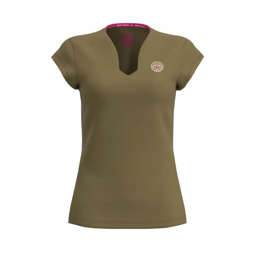 Bidi Badu Pure Wild koszulka sportowa tenisowa damska Bella 2.0 - olive XS - zdjęcie 5