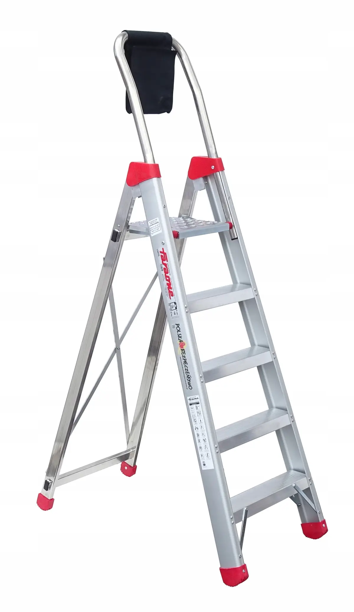 Drabina aluminiowa składana domowa Faraone 2,88 m 1 x 4 do 150 kg LADY4 - produkt Fundacji Fun and Drive Dzieciom