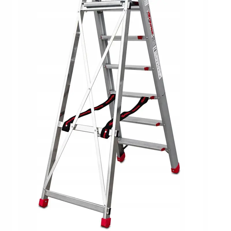 Drabina aluminiowa składana domowa Faraone 2,88 m 1 x 4 do 150 kg LADY4 - zdjęcie 2