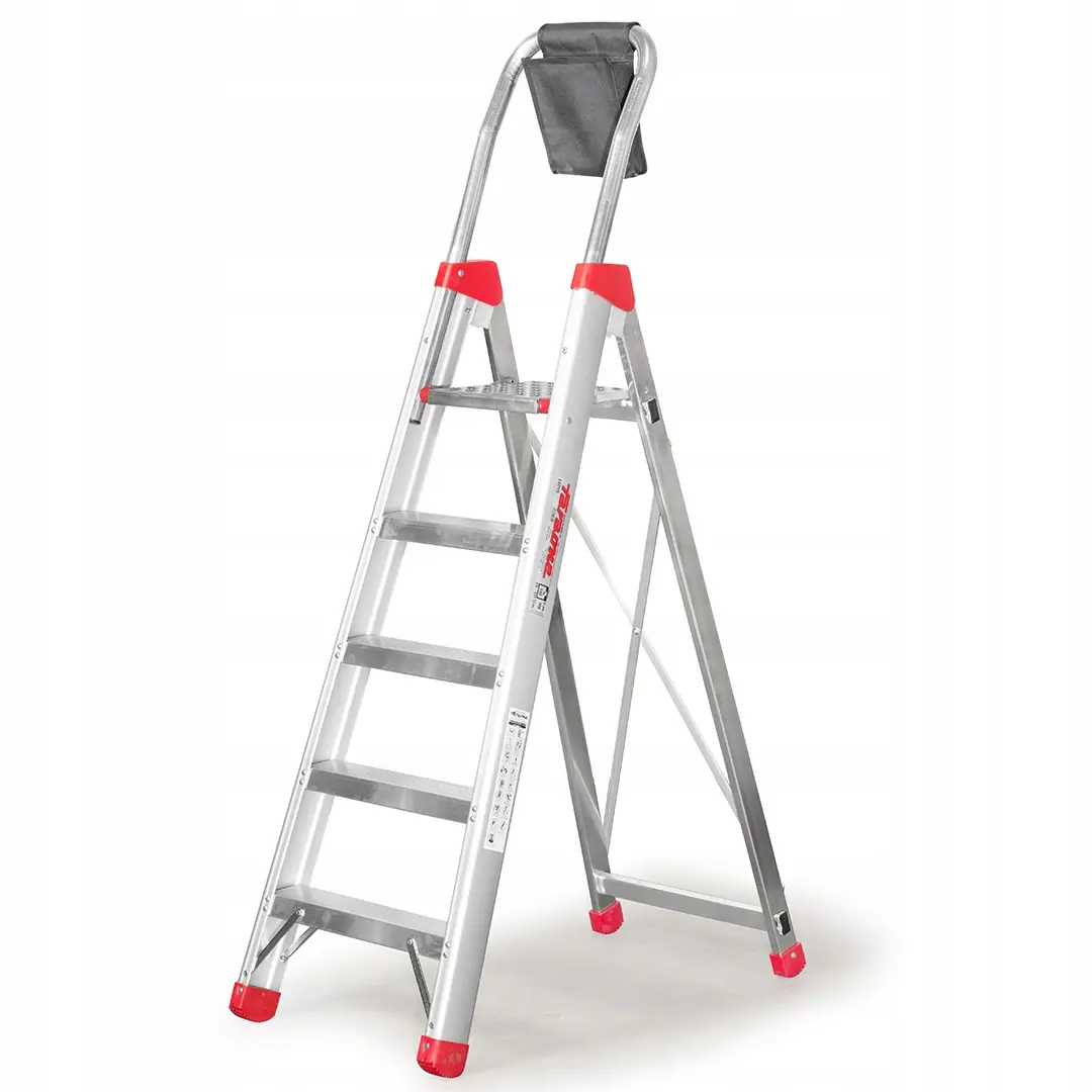 Drabina aluminiowa składana domowa Faraone 3,10 m 1 x 5 do 150 kg LADY5 - produkt Fundacji Fun and Drive Dzieciom
