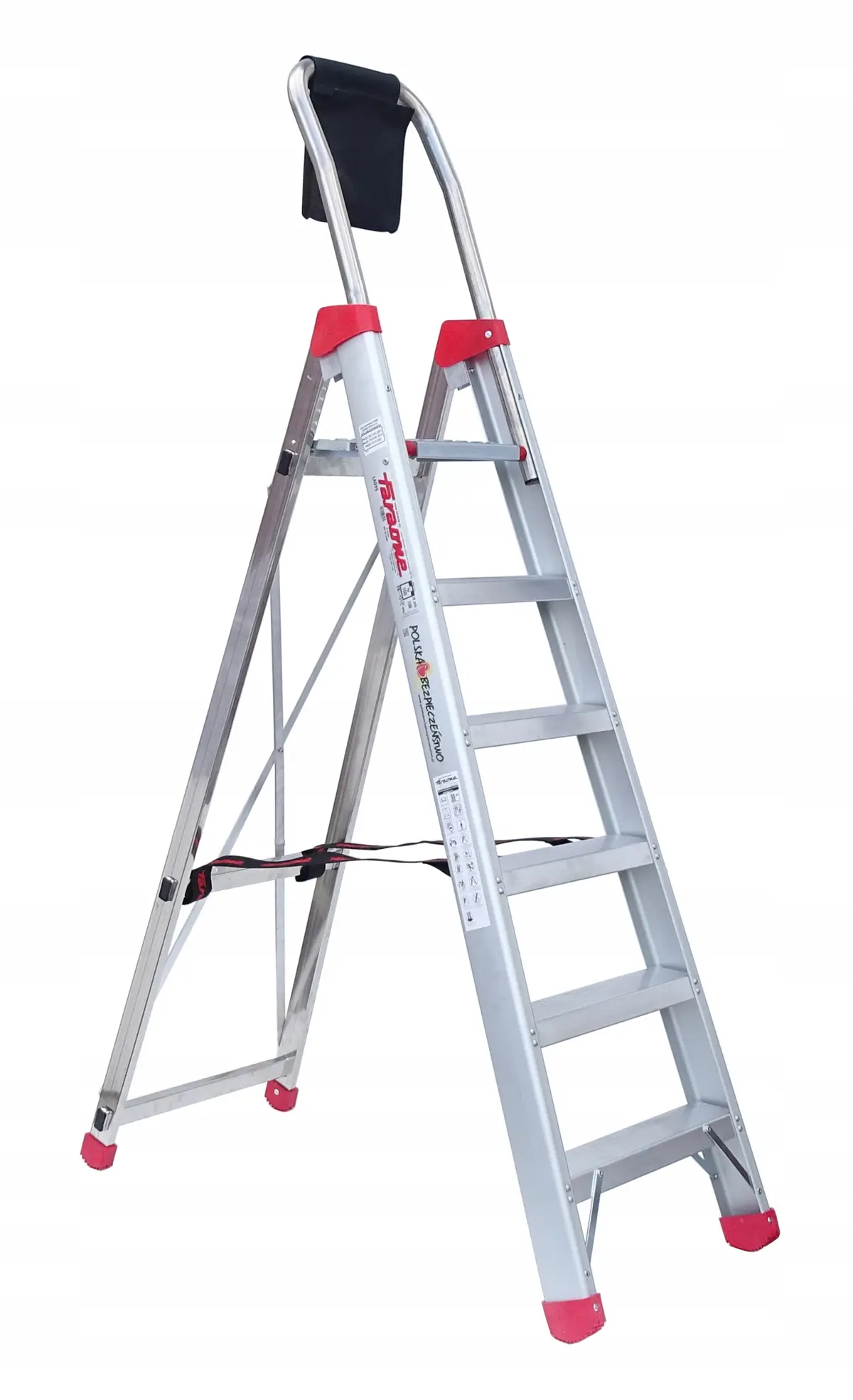 Drabina aluminiowa składana domowa Faraone 3,31 m 1 x 6 do 150 kg LADY6 - produkt Fundacji Fun and Drive Dzieciom