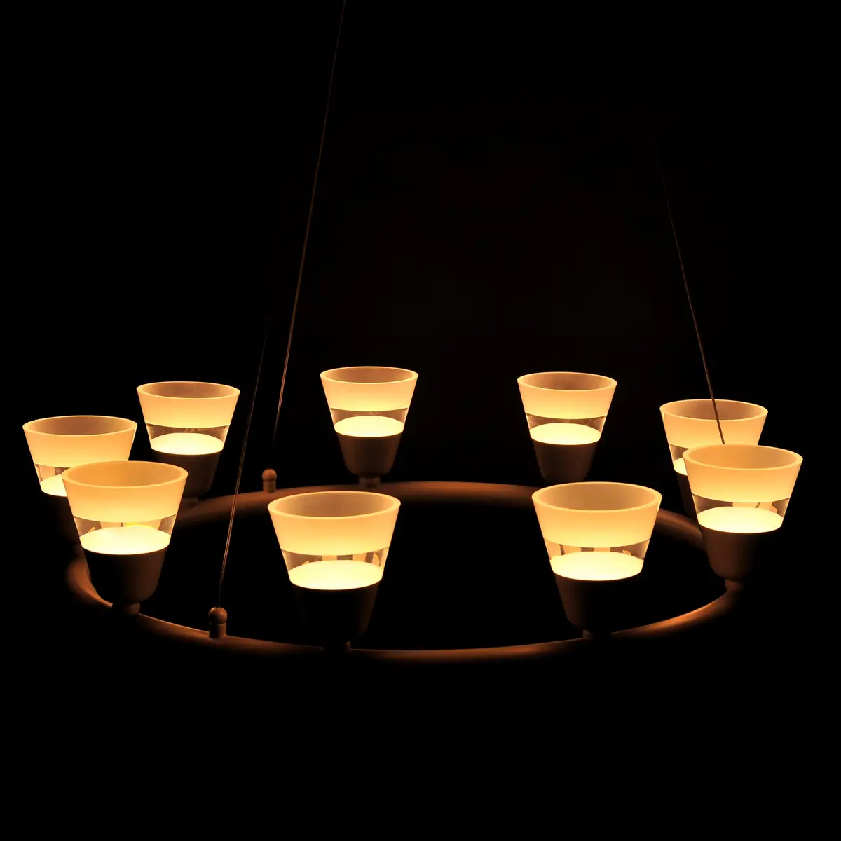 Lampa Wisząca Sufitowa LED Żyrandol Oprawa Natynkowa LED 30W biała - zdjęcie 3