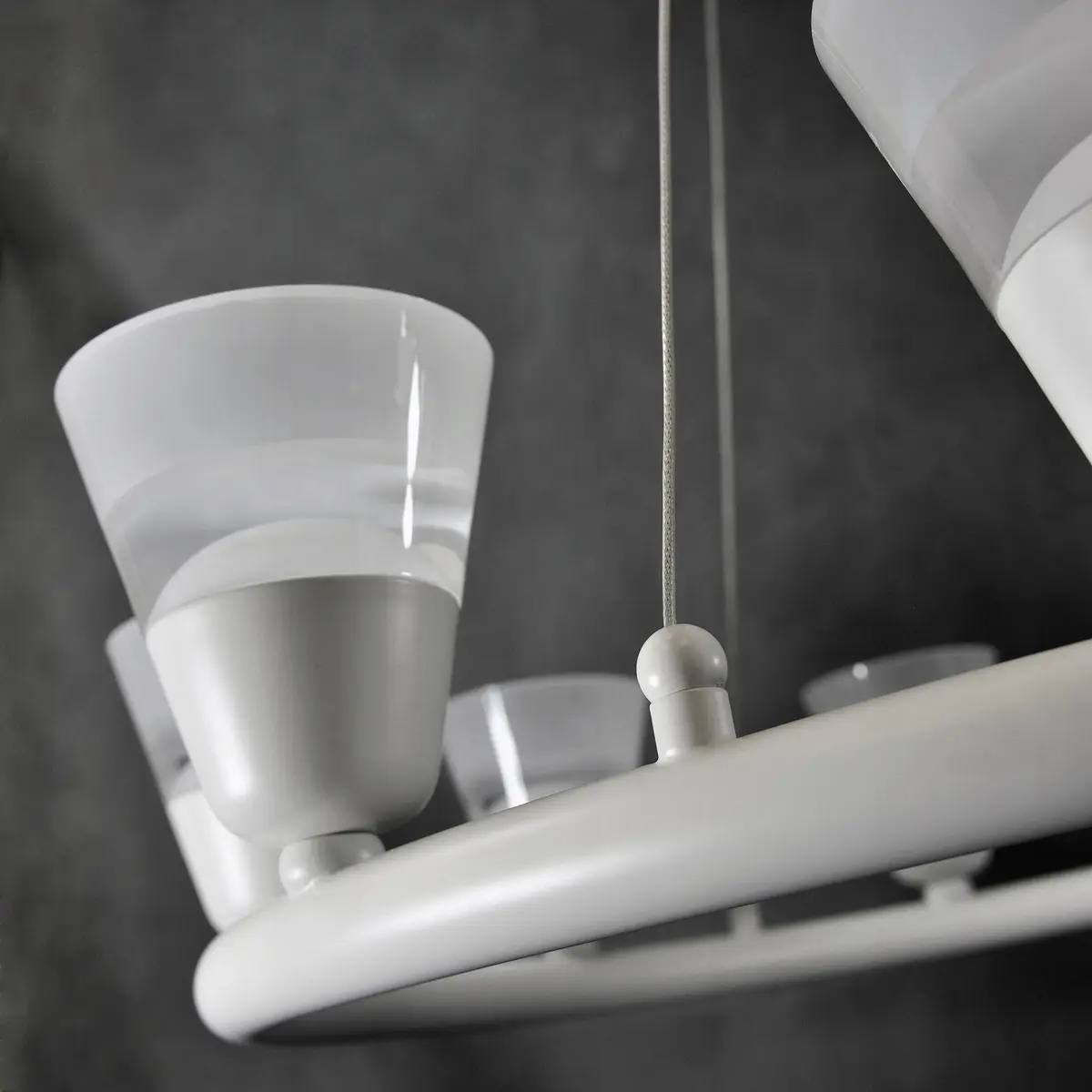 Lampa Wisząca Sufitowa LED Żyrandol Oprawa Natynkowa LED 30W biała - zdjęcie 6