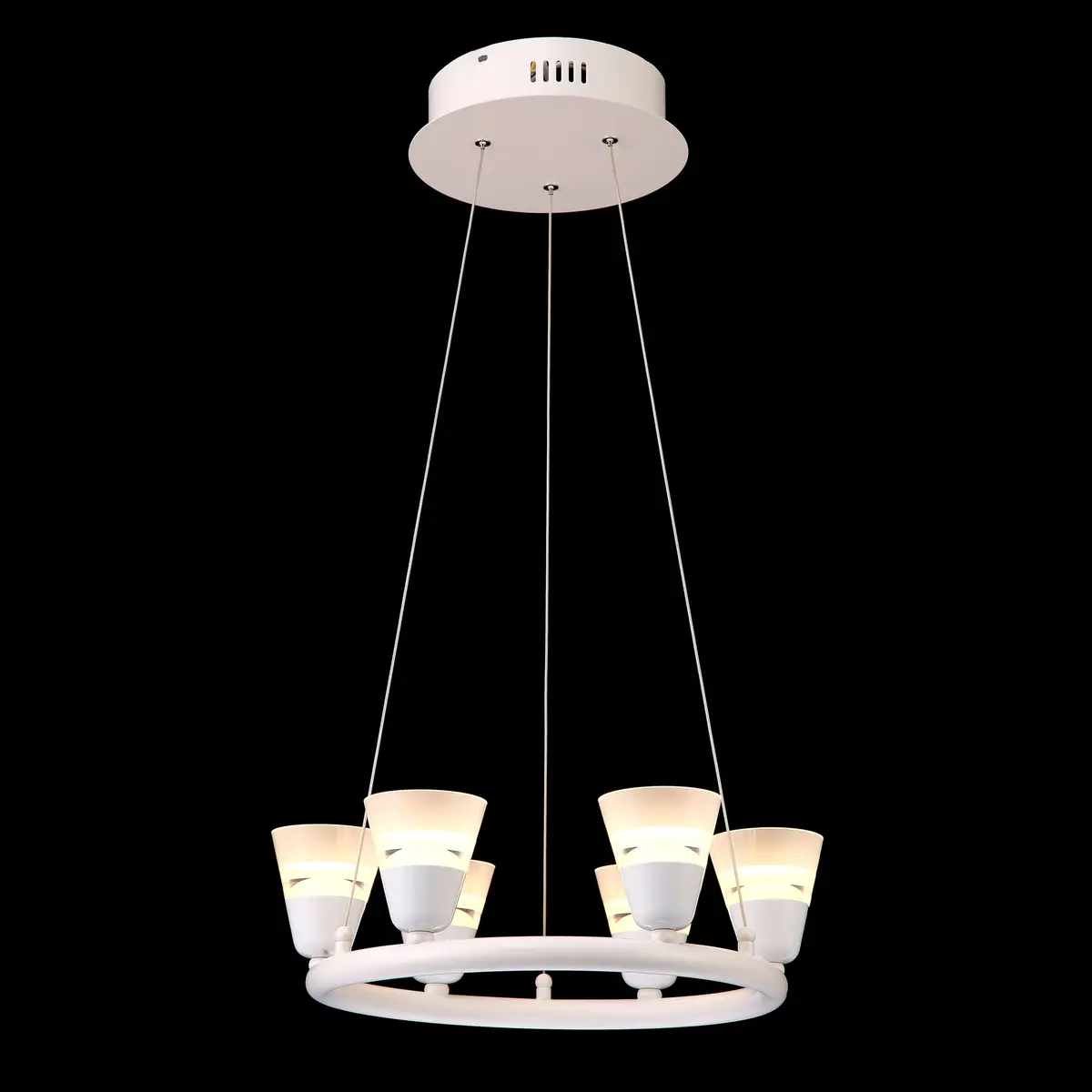 Lampa Wisząca Sufitowa LED Żyrandol Oprawa Natynkow LED 30W biała żyrandol - zdjęcie 3