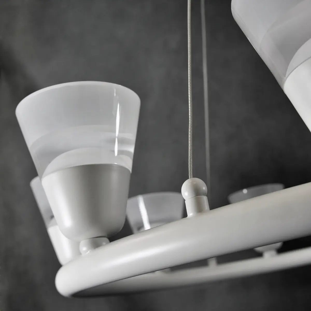 Lampa Wisząca Sufitowa LED Żyrandol Oprawa Natynkow LED 30W biała żyrandol - zdjęcie 6