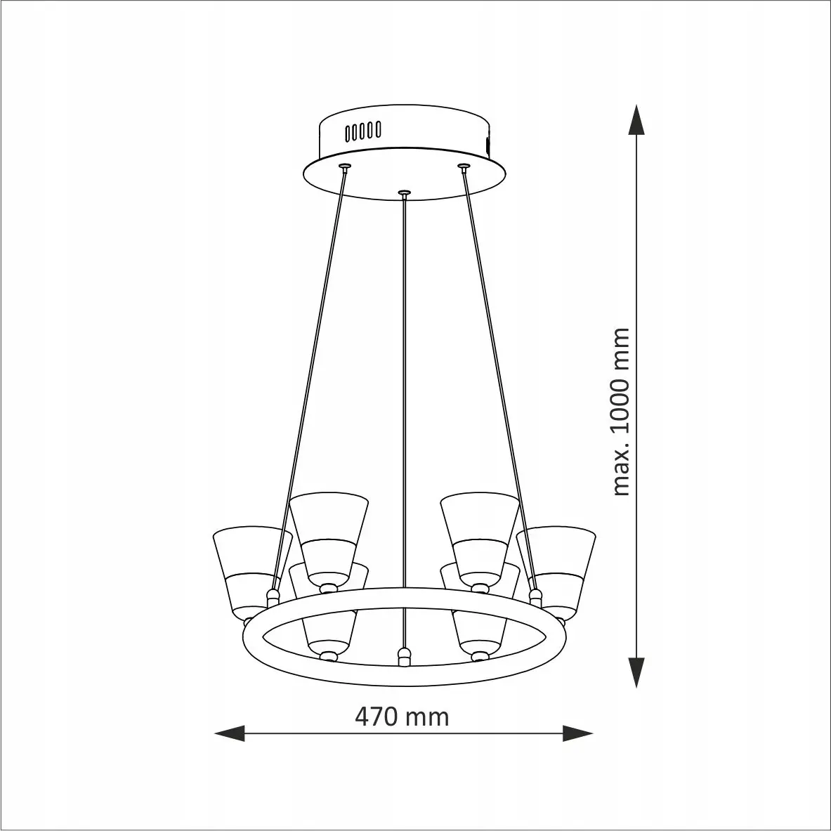 Lampa Wisząca Sufitowa LED Żyrandol Oprawa Natynkow LED 30W biała żyrandol - zdjęcie 8