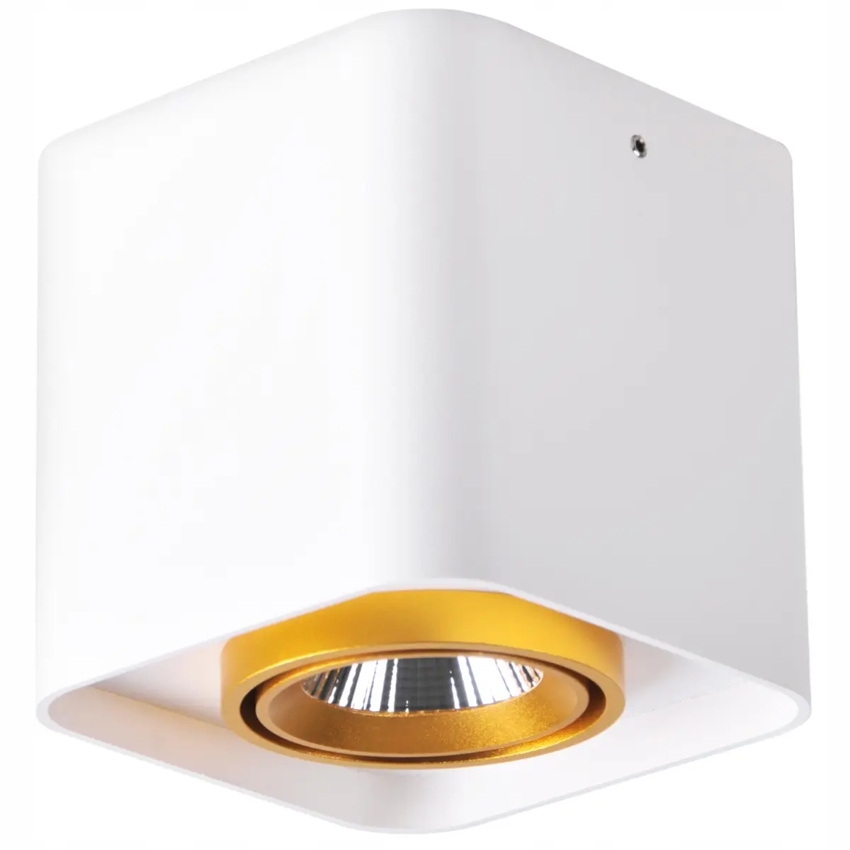 Oprawa Natynkowa sufitowa LED Kwadratowa Biała - złota 15W 3000k Sanico + - produkt Fundacji Fun and Drive Dzieciom