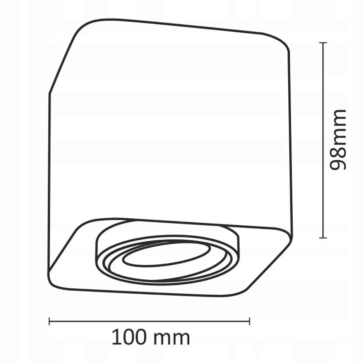 Oprawa Natynkowa sufitowa LED Kwadratowa Biała - złota 15W 3000k Sanico + - zdjęcie 3