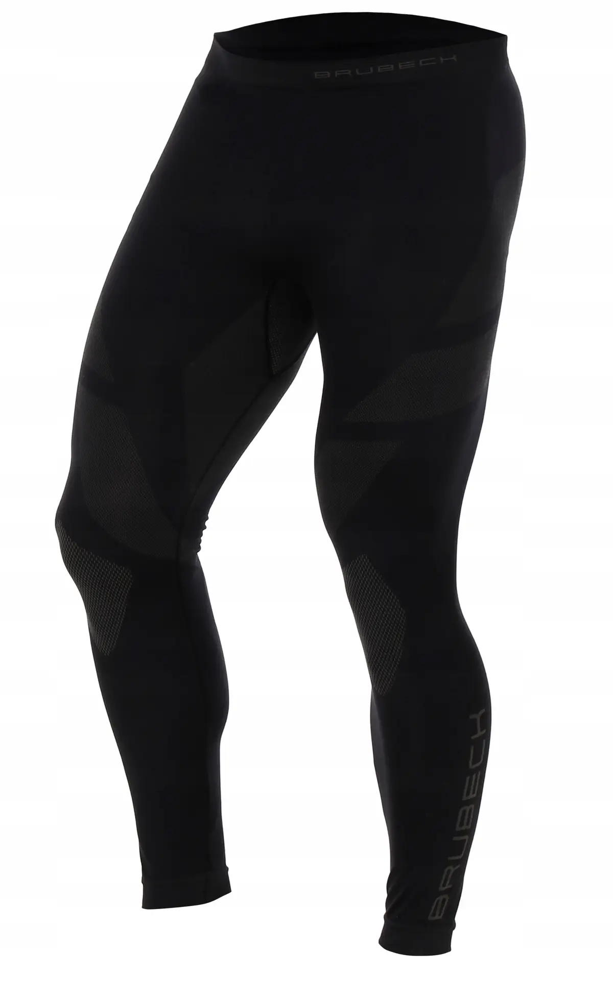 Legginsy męskie termoaktywne DRY BRUBECK bezszwowe czarny/grafit - produkt Fundacji Fun and Drive Dzieciom