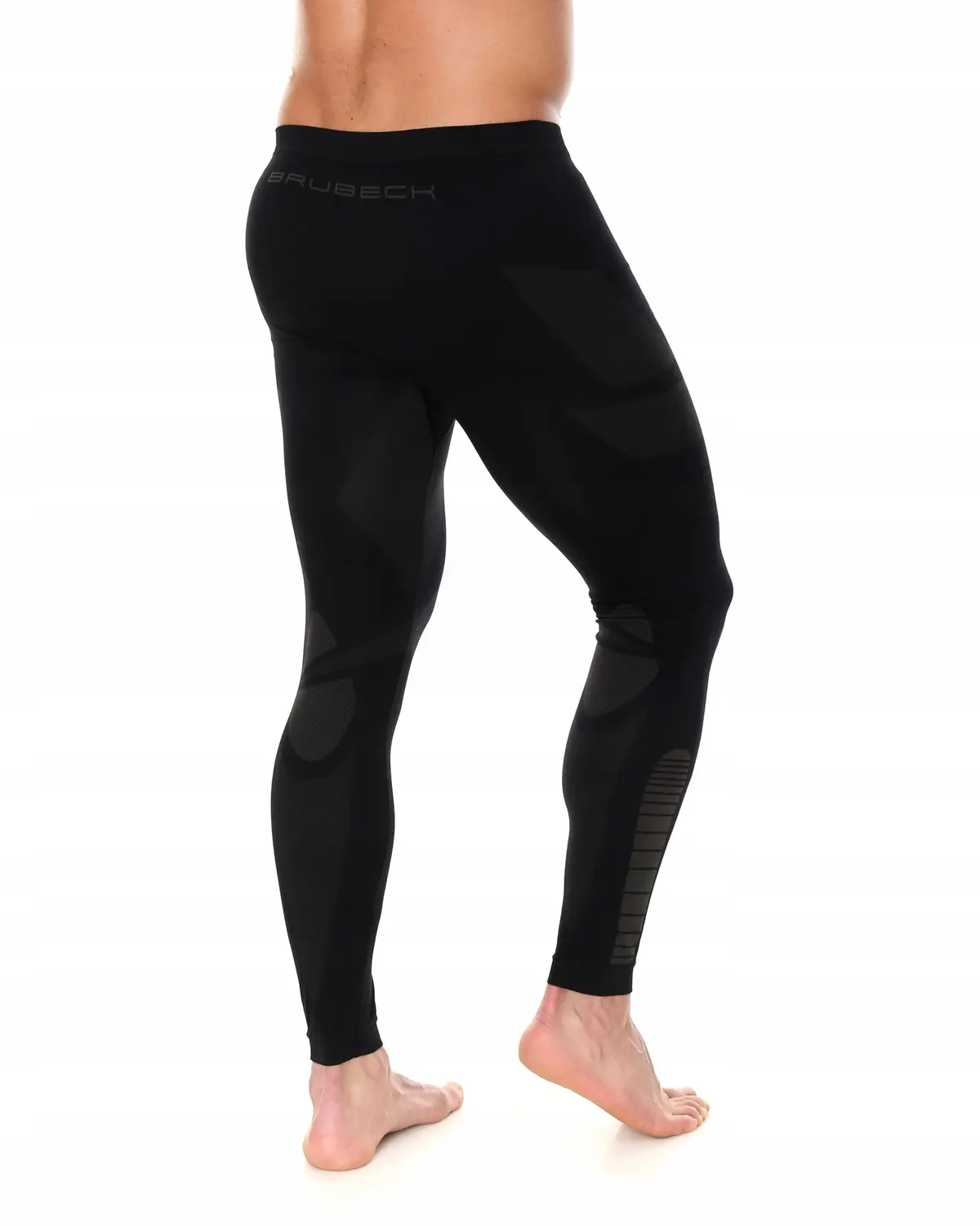 Legginsy męskie termoaktywne DRY BRUBECK bezszwowe czarny/grafit - zdjęcie 6