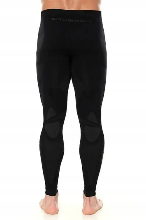 Legginsy męskie termoaktywne DRY BRUBECK bezszwowe czarny/grafit - zdjęcie 9