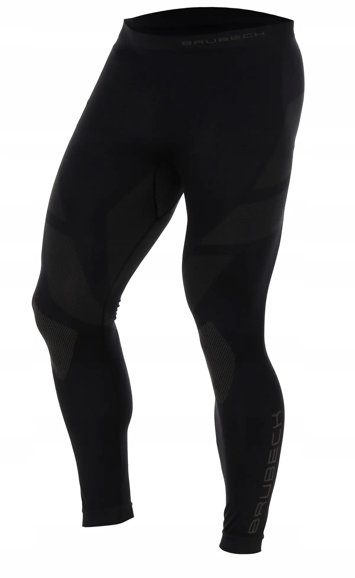 Legginsy męskie termoaktywne DRY BRUBECK bezszwowe czarny/grafit - produkt Fundacji Fun and Drive Dzieciom