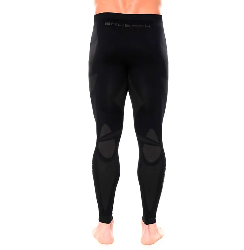 Legginsy męskie termoaktywne DRY BRUBECK bezszwowe czarny/grafit - zdjęcie 5