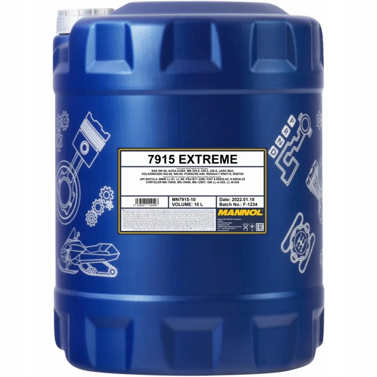 Olej silnikowy syntetyczny MANNOL Extreme 5w40 10L - produkt Fundacji Fun and Drive Dzieciom