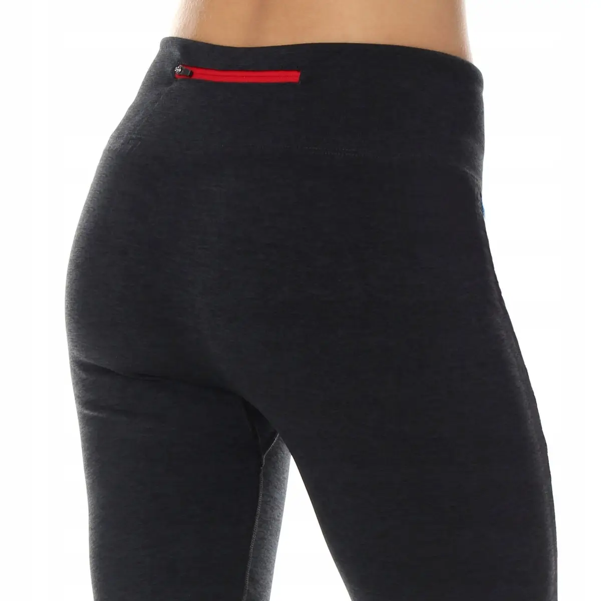 Damskie spodnie dresowe BRUBECK FUSION sportowe treningowe czarne - zdjęcie 4