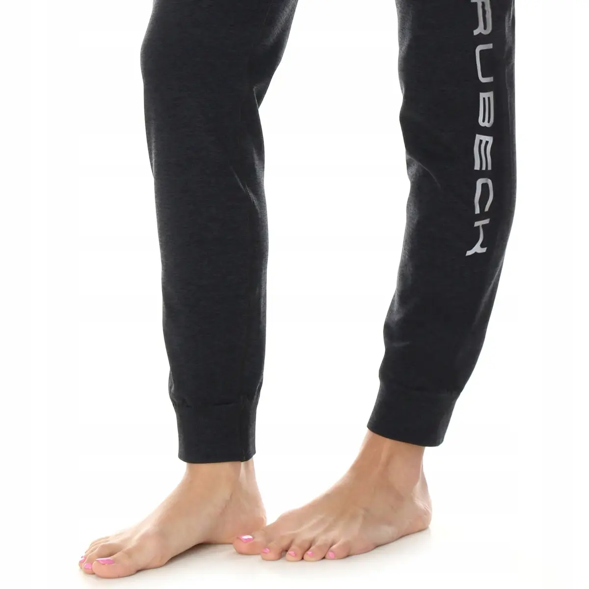 Damskie spodnie dresowe BRUBECK FUSION sportowe treningowe czarne - zdjęcie 6