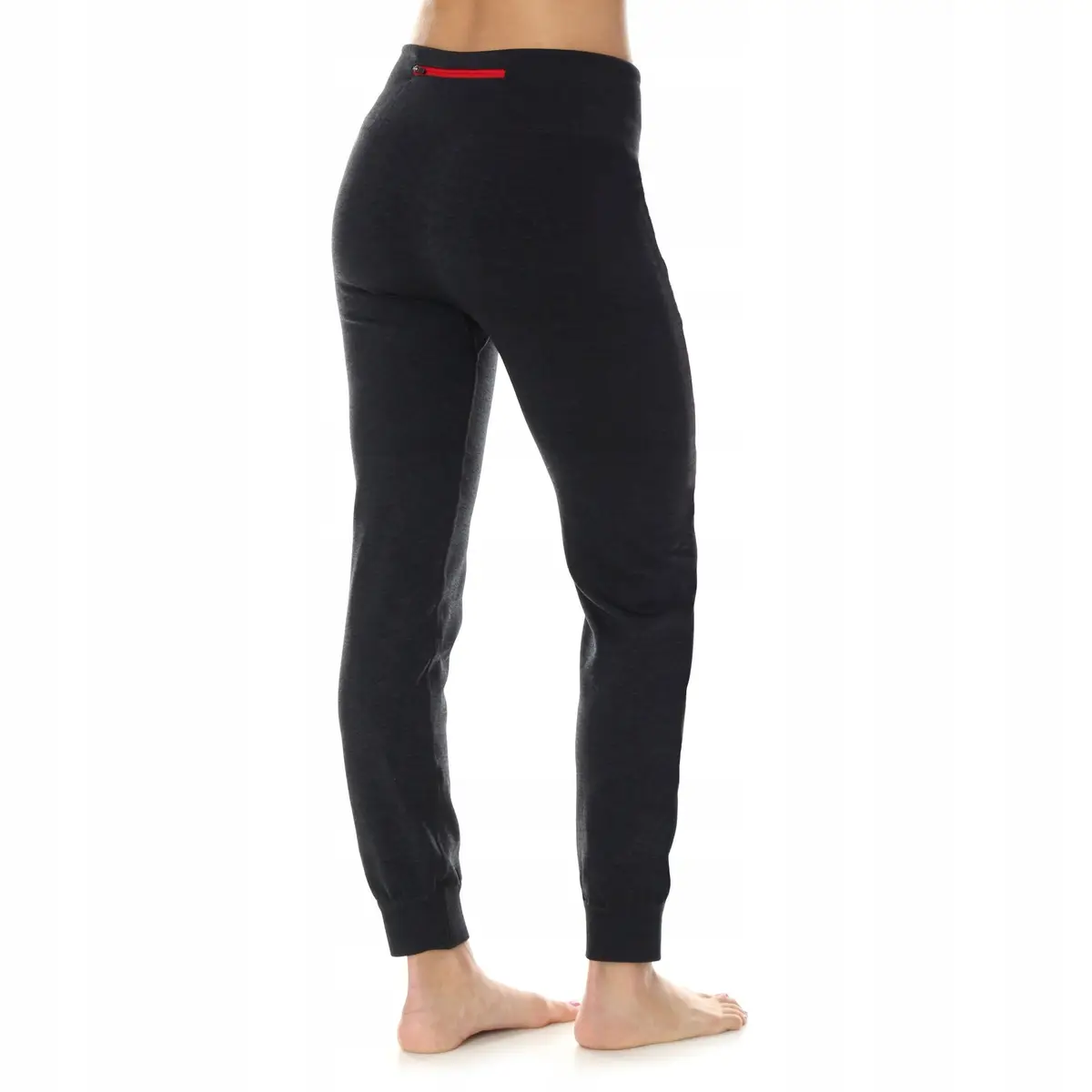 Damskie spodnie dresowe BRUBECK FUSION sportowe treningowe czarne - zdjęcie 8