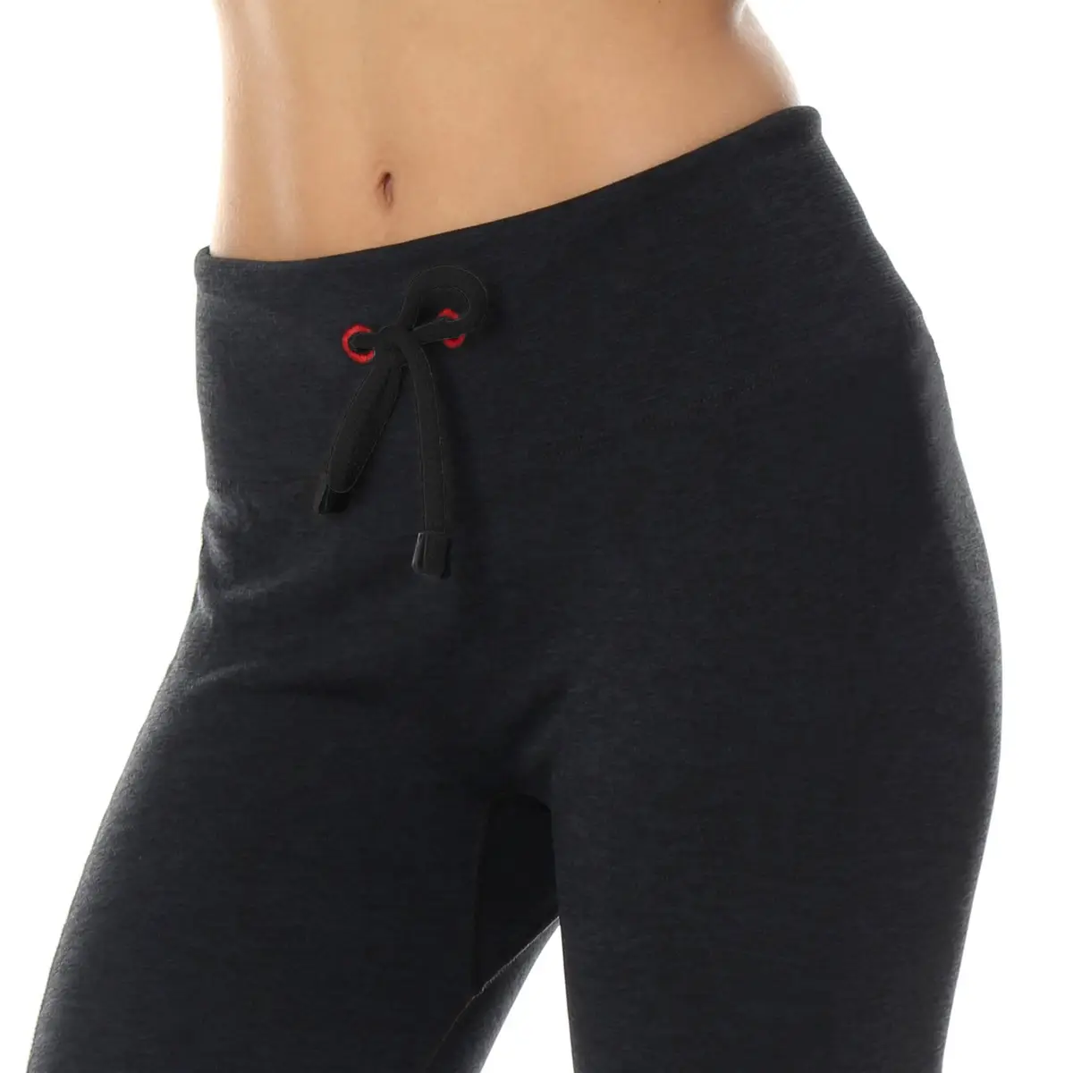 Damskie spodnie dresowe BRUBECK FUSION sportowe treningowe czarne - zdjęcie 5