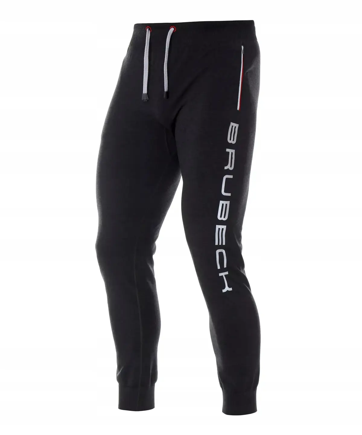 Męskie spodnie dresowe BRUBECK FUSION sportowe treningowe czarne - produkt Fundacji Fun and Drive Dzieciom