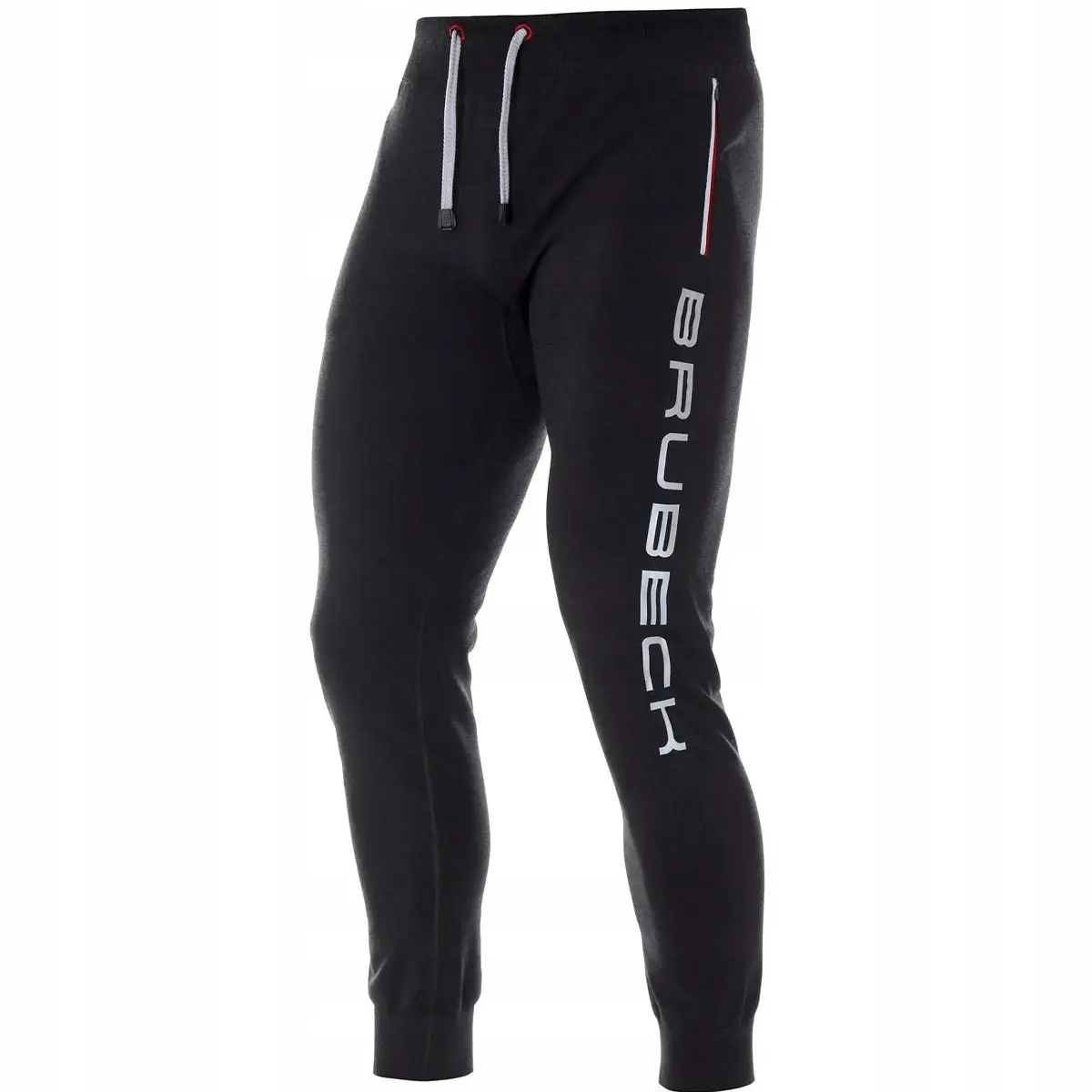 Męskie spodnie dresowe BRUBECK FUSION sportowe treningowe czarne - produkt Fundacji Fun and Drive Dzieciom