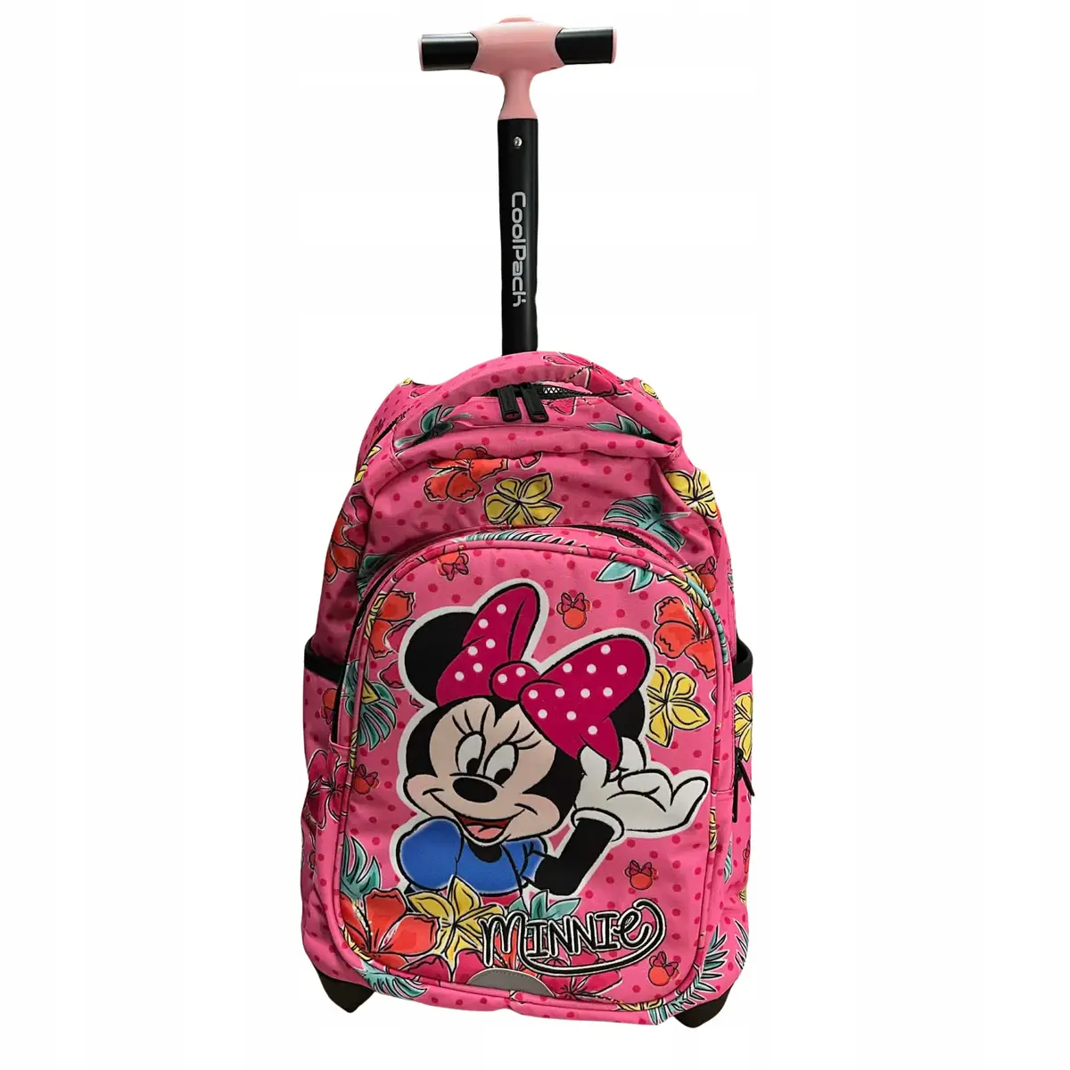 Plecak szkolny CoolPack różowy z Myszką Mini na kółkach + wysuwana rączka - zdjęcie 2