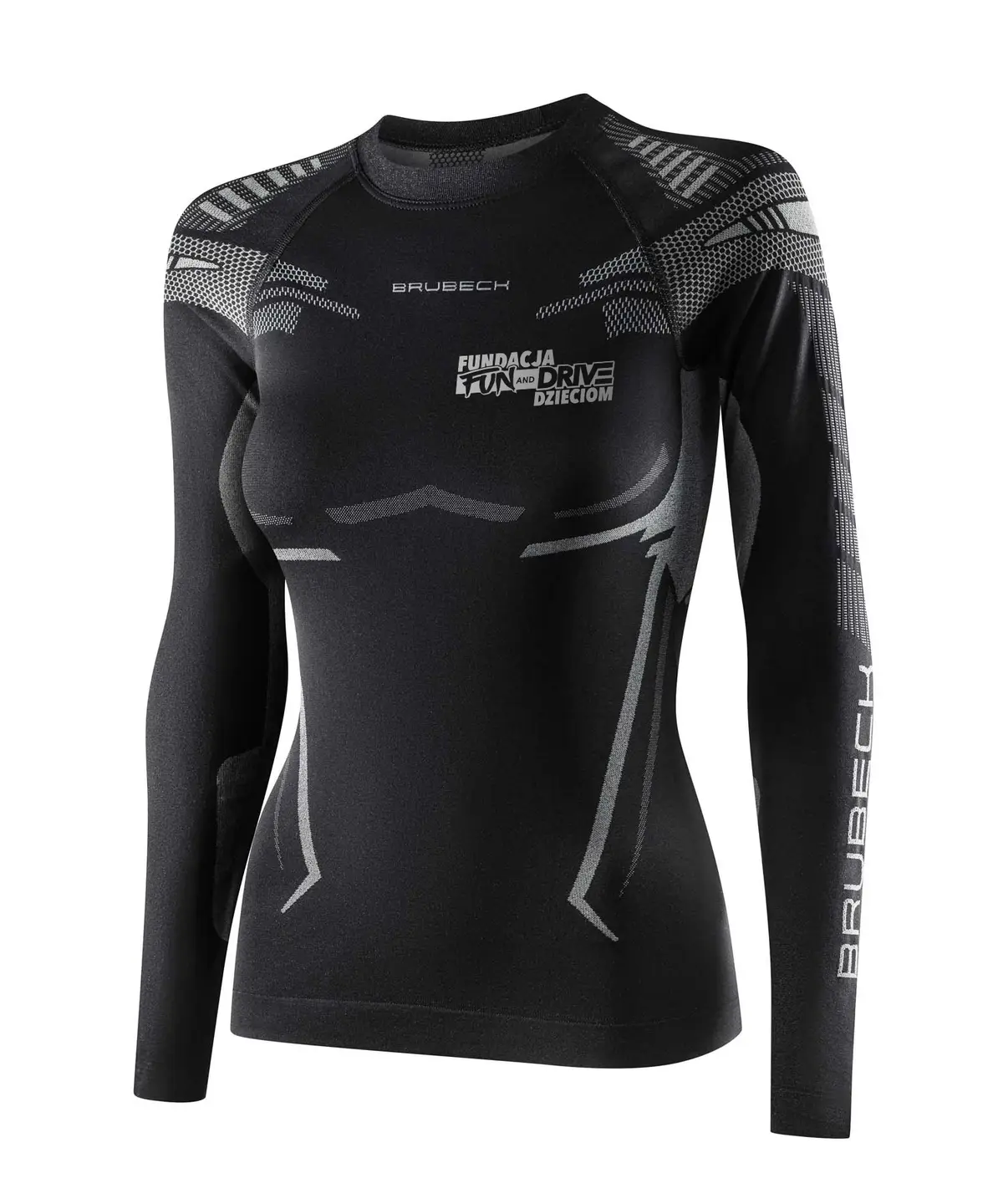 Brubeck DRY termoaktywna damska bluza z długim rękawem czarna M FunAndDrive - produkt Fundacji Fun and Drive Dzieciom