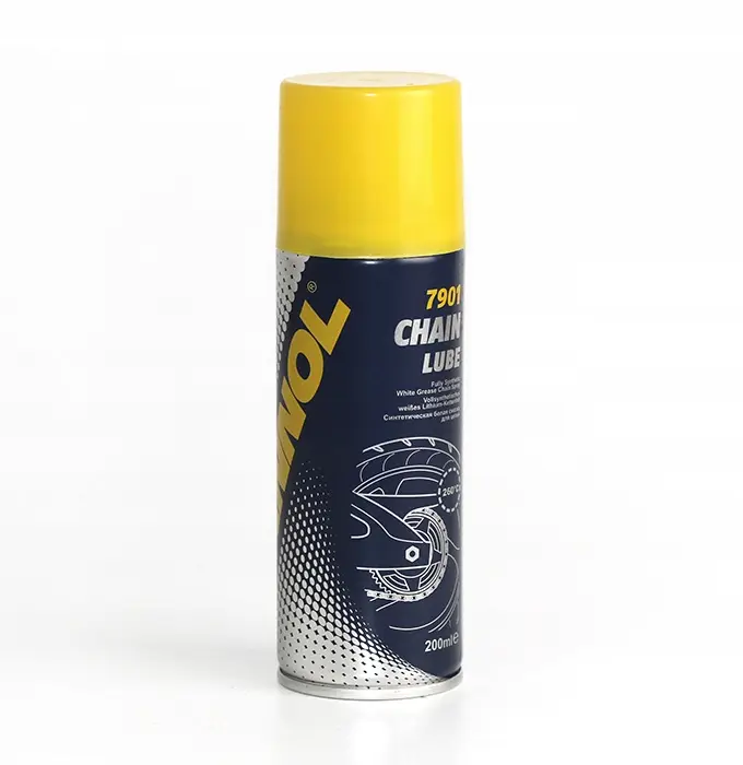Smar do łańcucha motocyklowego w sprayu biały Mannol Chain Lube 7901 200ml - produkt Fundacji Fun and Drive Dzieciom