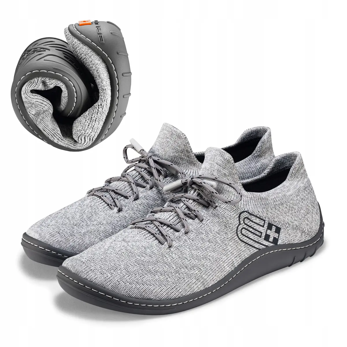Damskie buty sportowe BAREFOOT MERINO BRUBECK jasnoszare/grafitowe - produkt Fundacji Fun and Drive Dzieciom