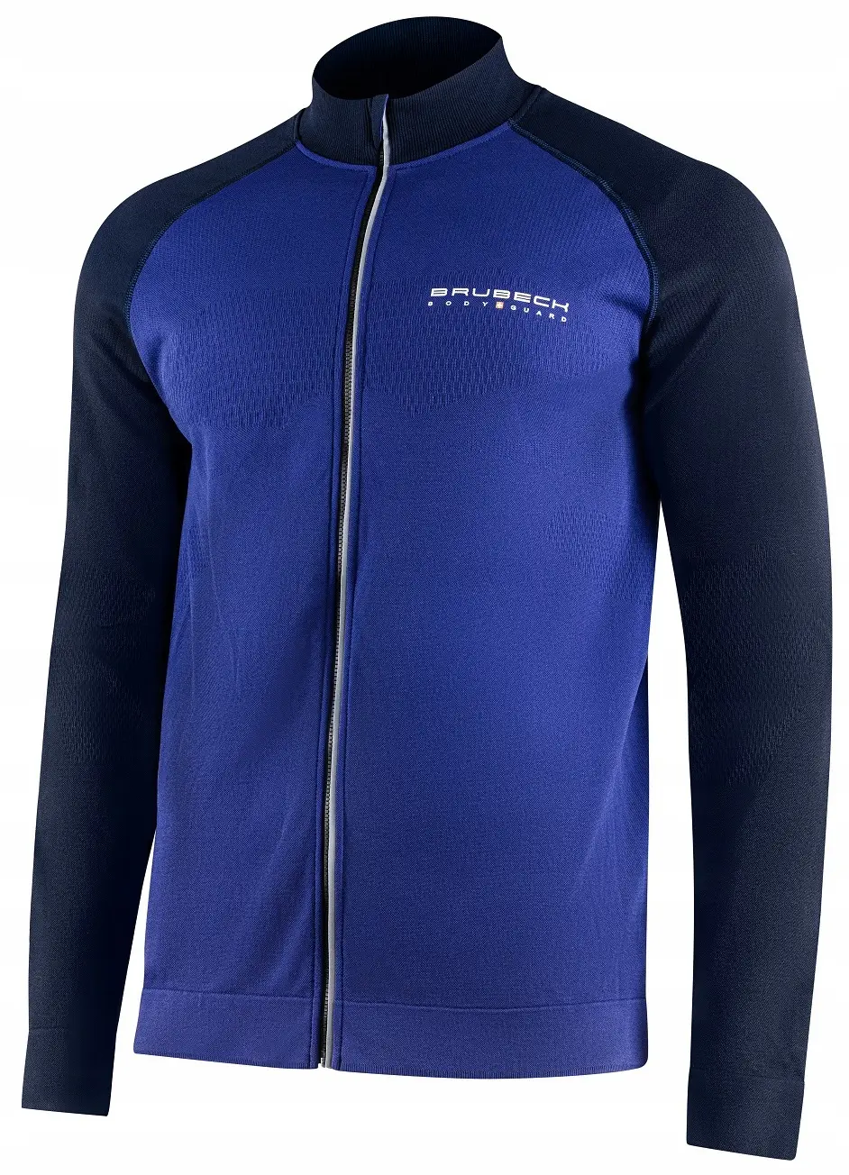 Męska rozpinana bluza BRUBECK ATHLETIC ciemnoniebieska/granatowa XL - produkt Fundacji Fun and Drive Dzieciom