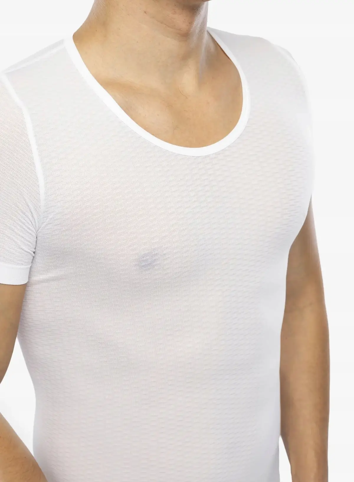 Sportowa koszulka z krótkim rękawem unisex Base Layer BRUBECK biały - zdjęcie 5