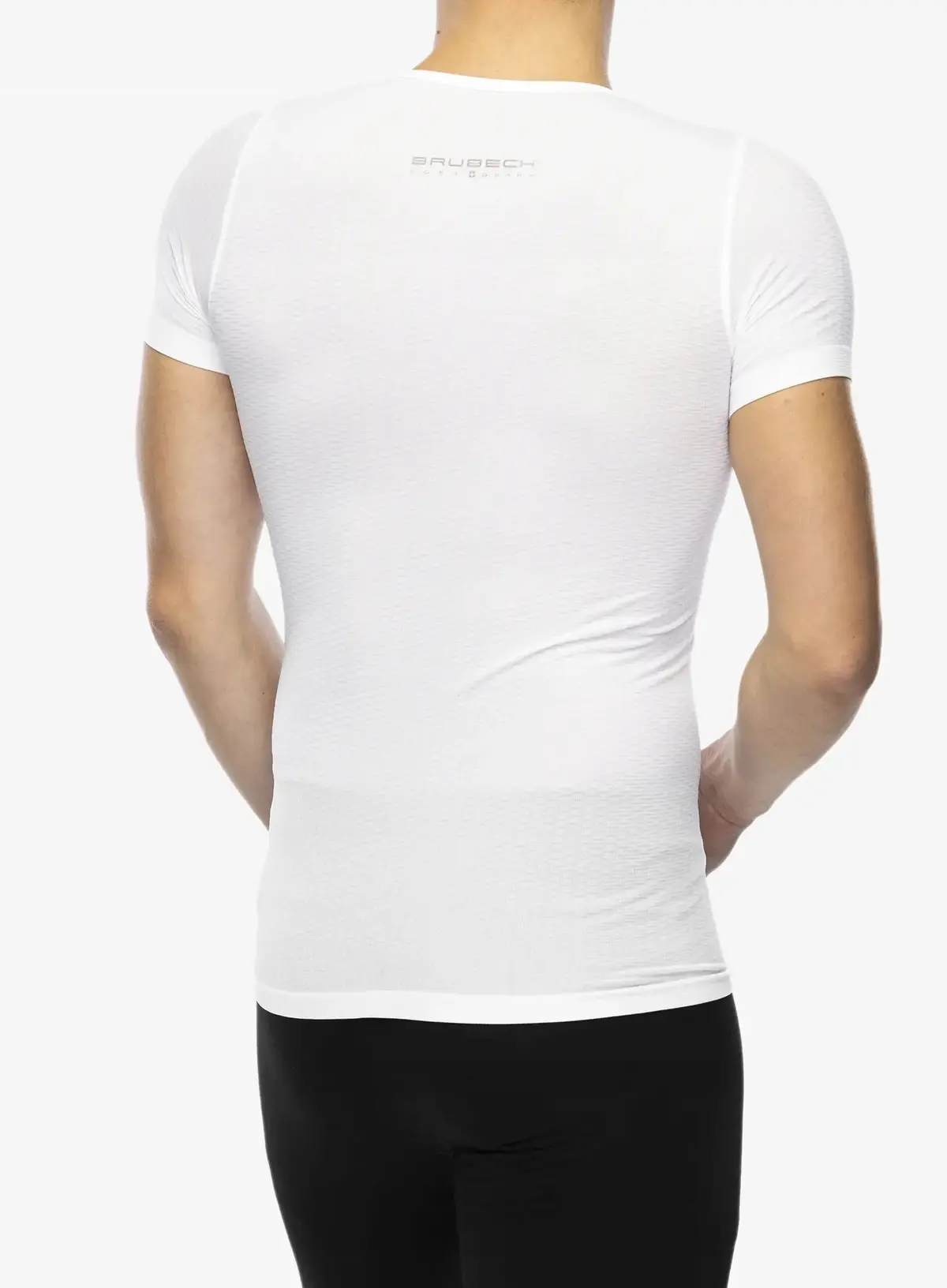 Sportowa koszulka z krótkim rękawem unisex Base Layer BRUBECK biały - zdjęcie 2
