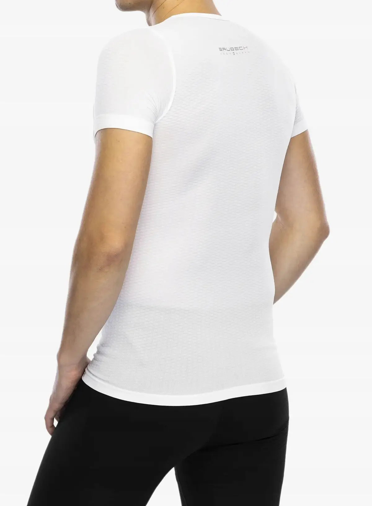 Sportowa koszulka z krótkim rękawem unisex Base Layer BRUBECK biały - zdjęcie 4