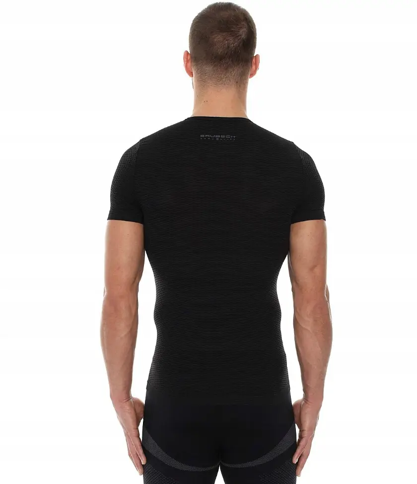 Sportowa koszulka z krótkim rękawem unisex Base Layer BRUBECK grafit r. L - zdjęcie 4