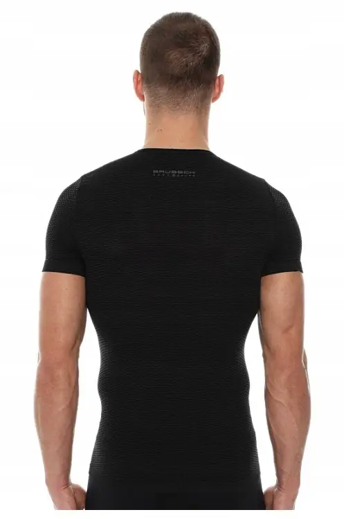 Sportowa koszulka z krótkim rękawem unisex Base Layer BRUBECK grafit - zdjęcie 4